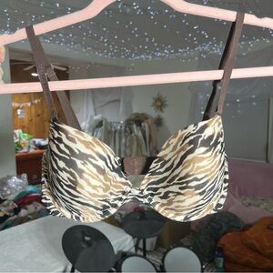 The Nakeds by Victorias Secret Lined Demi Animal Print Underwire Bra Lightweight